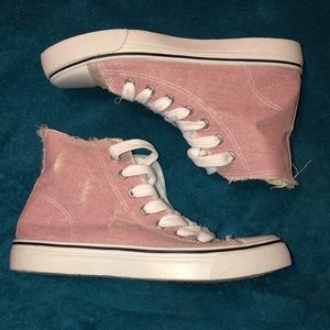 Distressed off brand converse